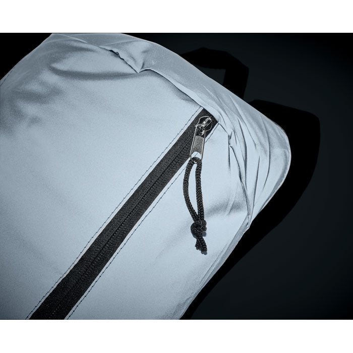 Reflective Backpack with Zippered Pocket