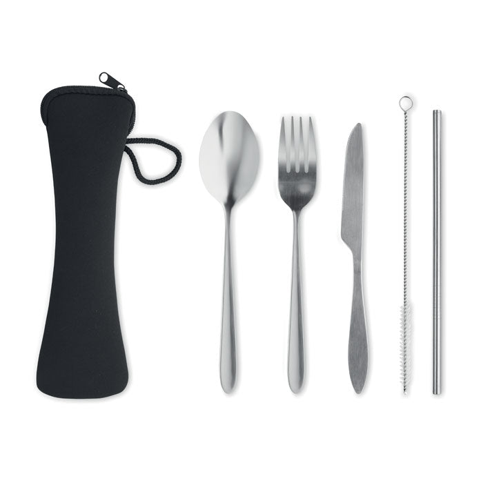 Stainless Steel Cutlery Set in Canvas Pouch