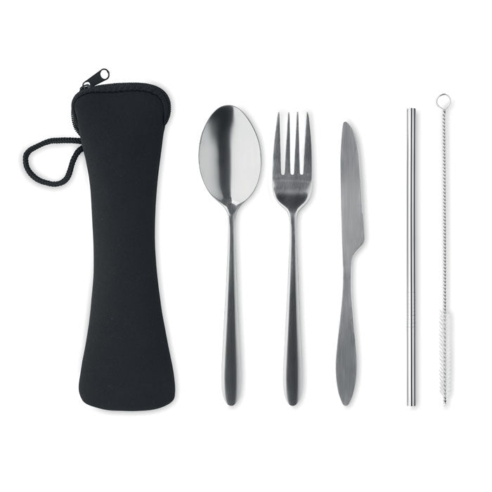 Stainless Steel Cutlery Set in Canvas Pouch