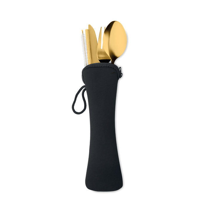 Stainless Steel Cutlery Set in Canvas Pouch