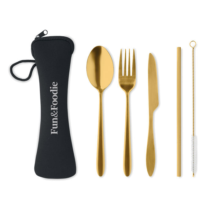 Stainless Steel Cutlery Set in Canvas Pouch