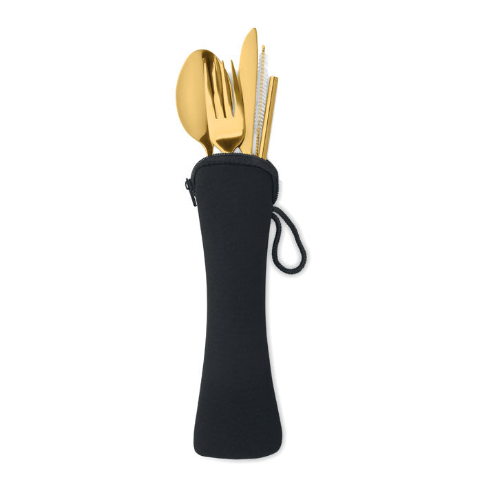Stainless Steel Cutlery Set in Canvas Pouch
