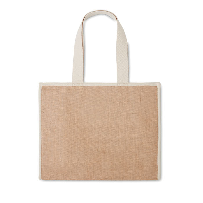 Jute and Canvas Cooler Bag
