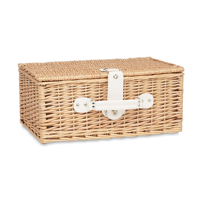 Wicker Picnic Basket and Accessories Set