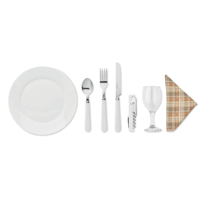 Wicker Picnic Basket and Accessories Set