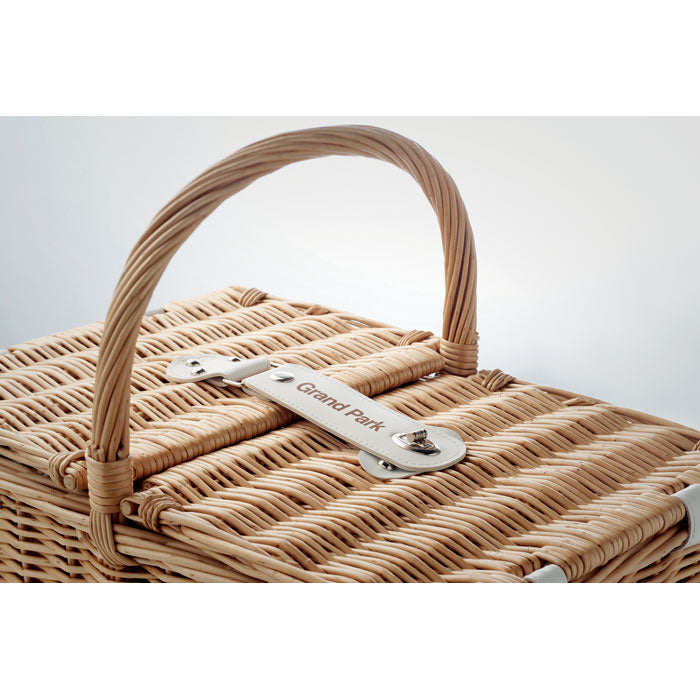 Family Wicker Picnic Basket Set