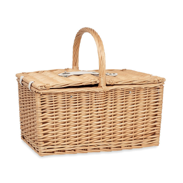 Family Wicker Picnic Basket Set