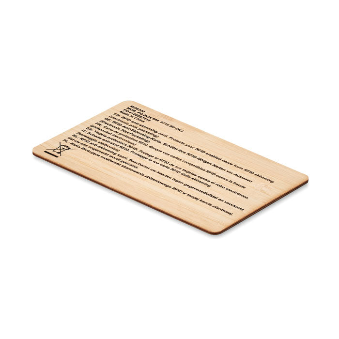 RFID Card in Bamboo Case