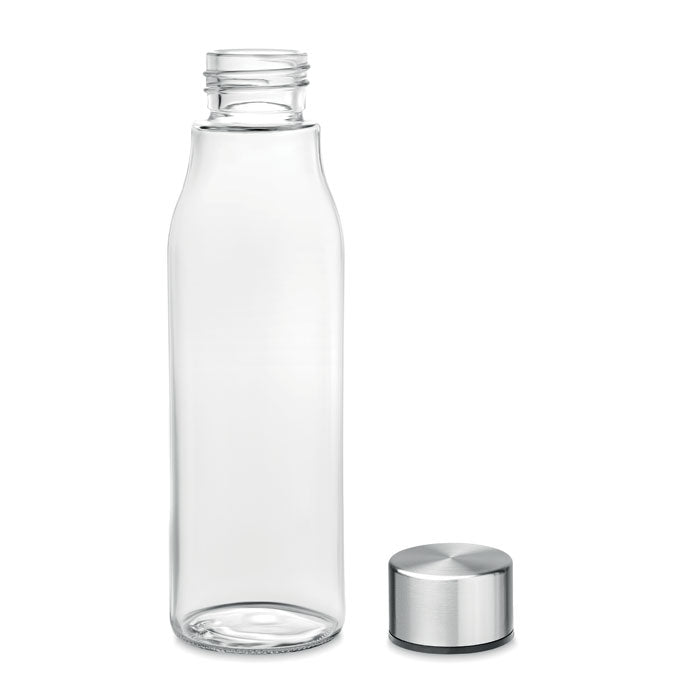 Glass Drinks Bottle with Stainless Steel Lid