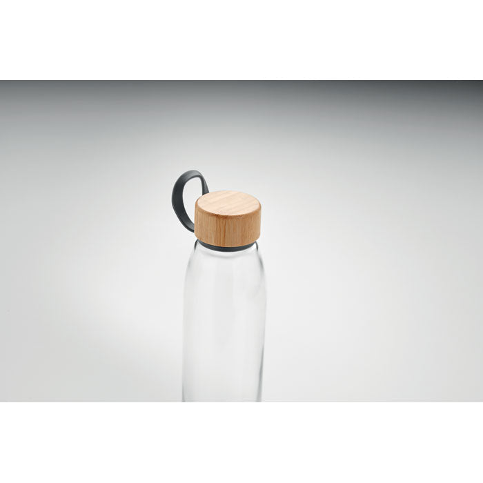 Glass Water Bottle with Handle Lid