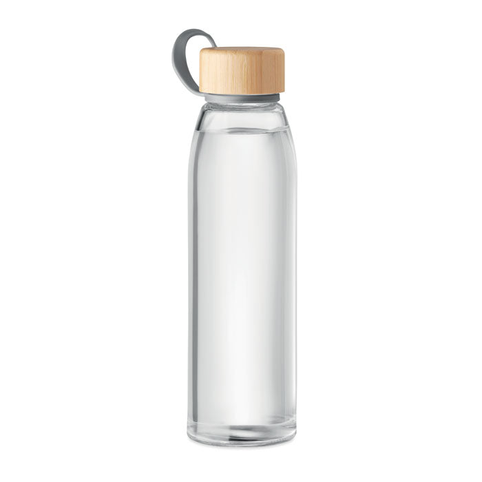 Glass Water Bottle with Handle Lid