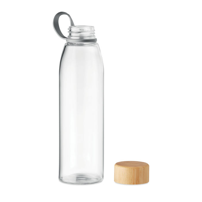 Glass Water Bottle with Handle Lid