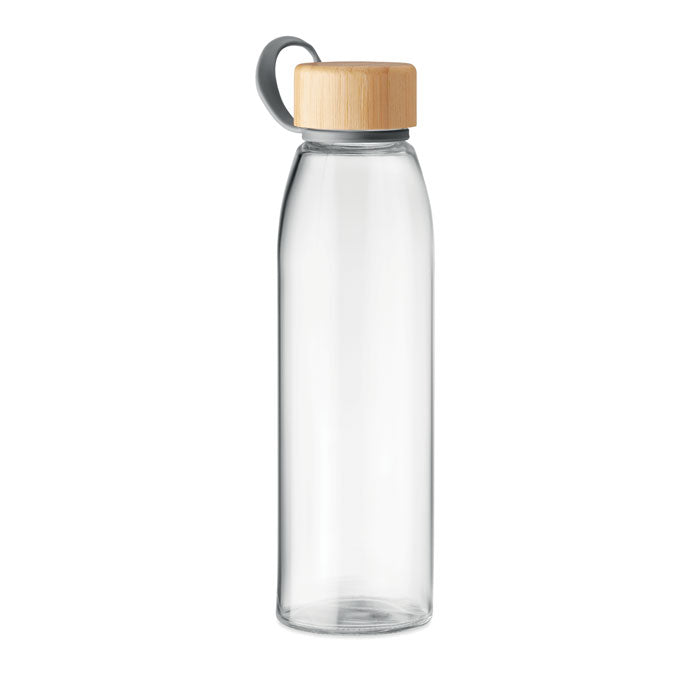 Glass Water Bottle with Handle Lid