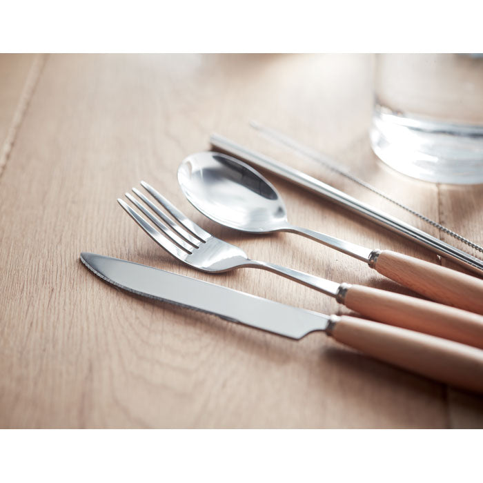Stainless Steel Cutlery Set in Canvas Pouch