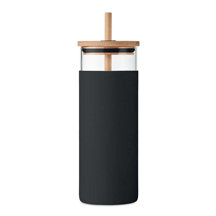Glass Tumbler with Bamboo Lid