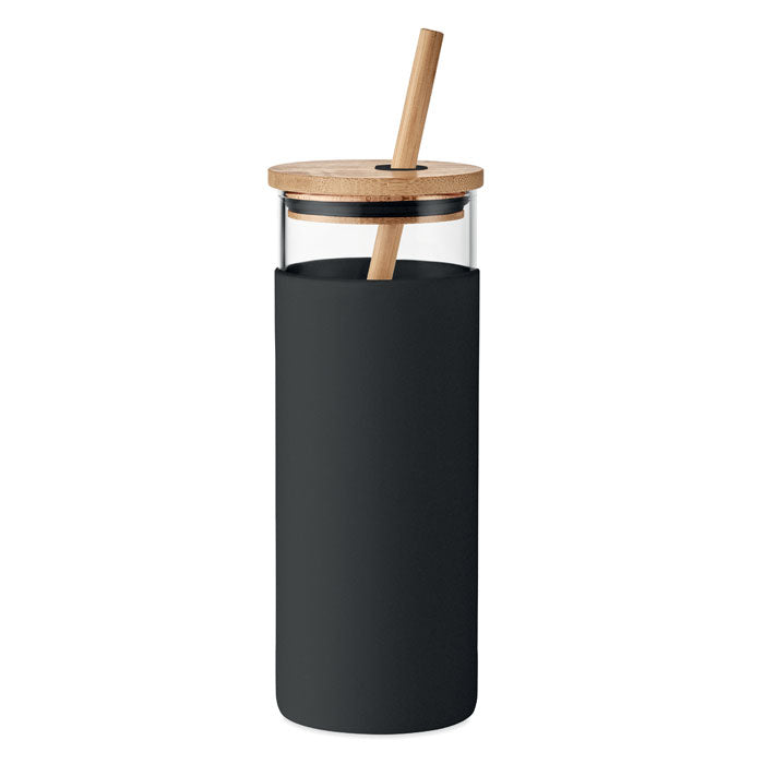 Glass Tumbler with Bamboo Lid