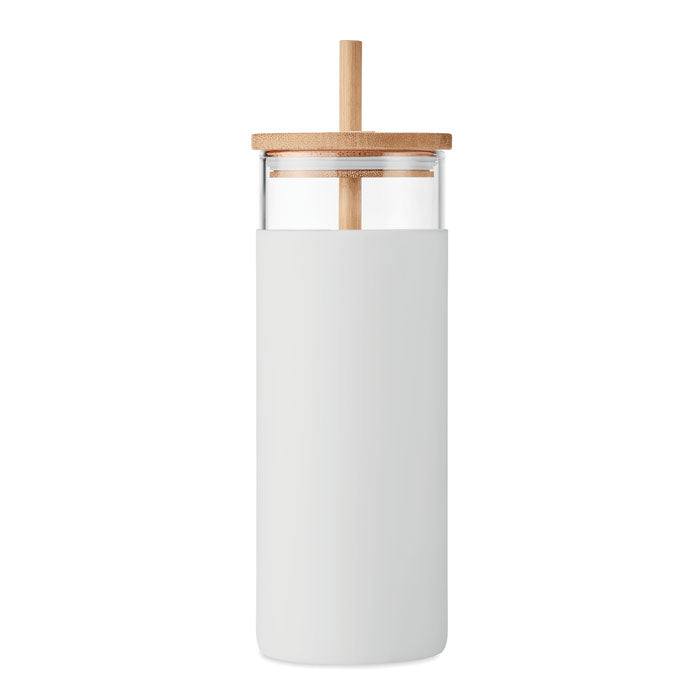 Glass Tumbler with Bamboo Lid