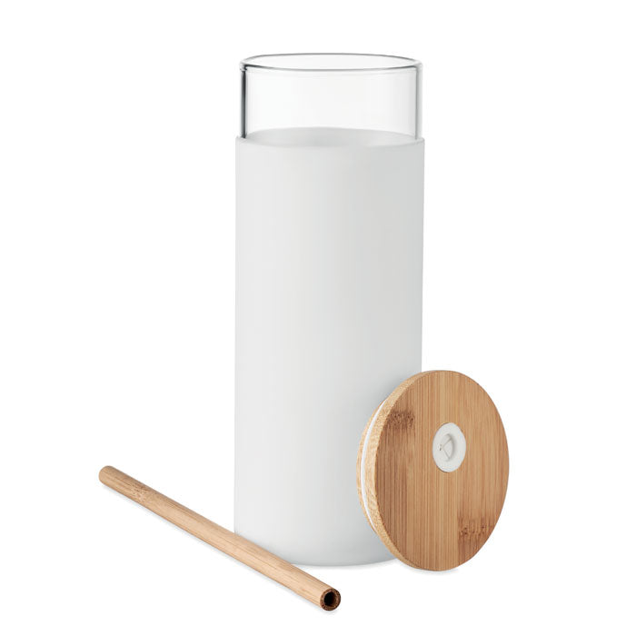 Glass Tumbler with Bamboo Lid
