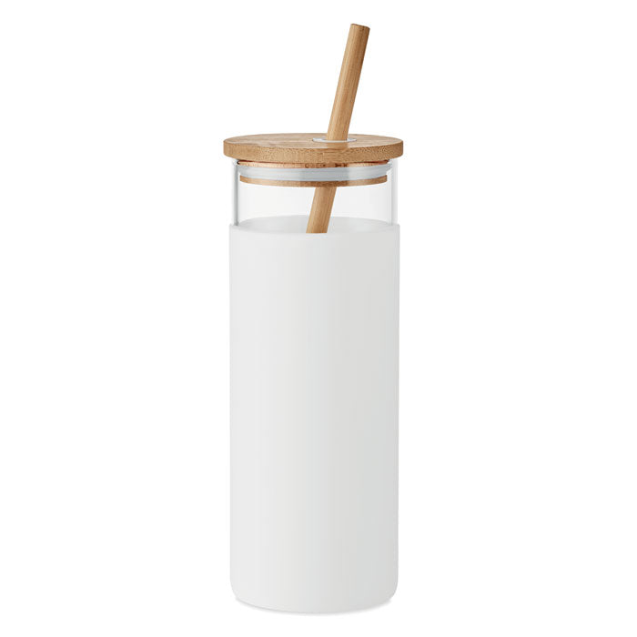Glass Tumbler with Bamboo Lid