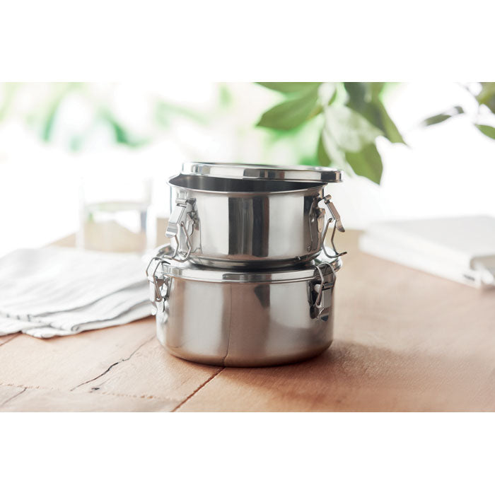 Set of 2 Stainless Steel Storage Boxes