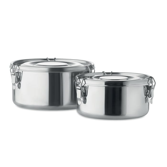 Set of 2 Stainless Steel Storage Boxes