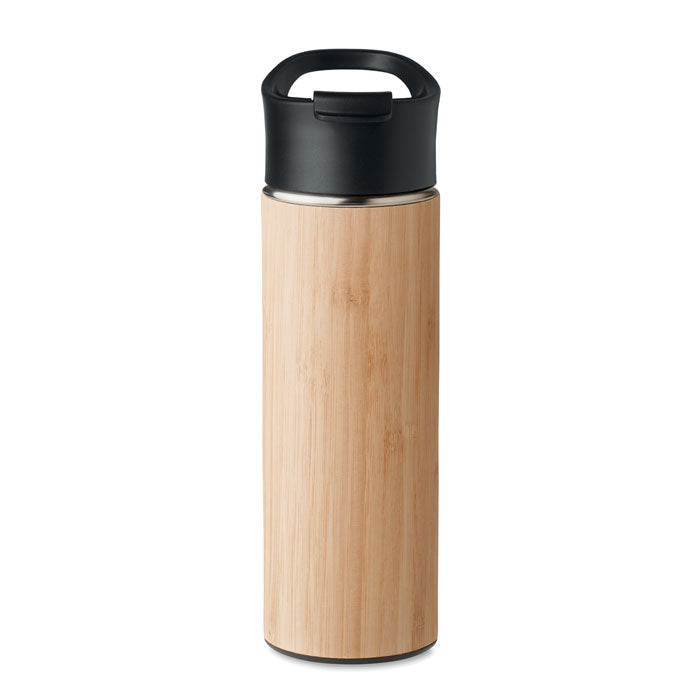 Double Walled Insulated Bamboo Vacuum Flask