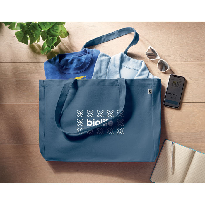 Recycled Canvas Shopping Bag with Long Handles