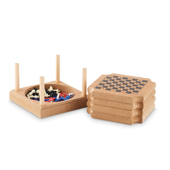 4 Cork Coaster Board Game Set