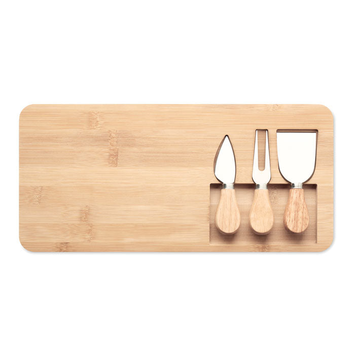 Bamboo Cheese Board Set