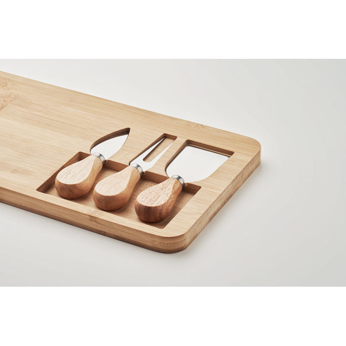 Bamboo Cheese Board Set
