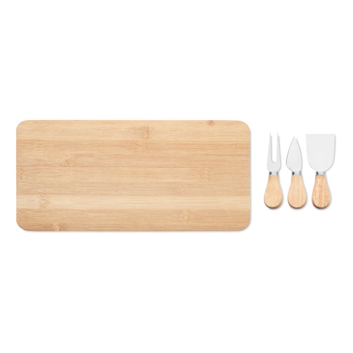 Bamboo Cheese Board Set