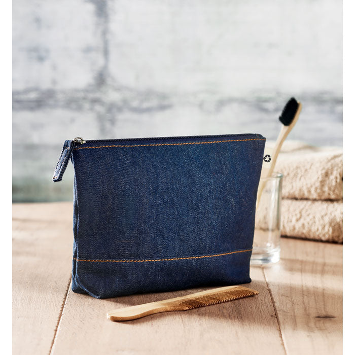 Recycled Denim Cosmetics Pouch