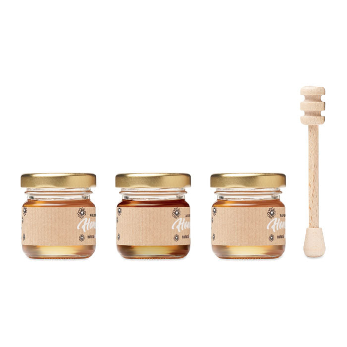 Set of 3 Wildflower Honey Jars