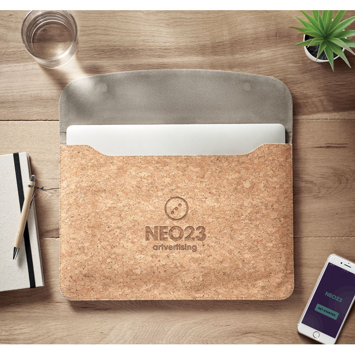 Cork Laptop Bag with Magnetic Flap