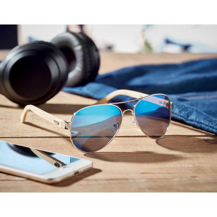 Bamboo Sunglasses in Pouch