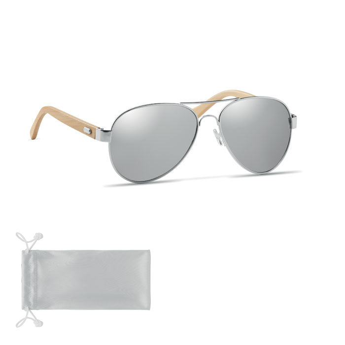 Bamboo Sunglasses in Pouch