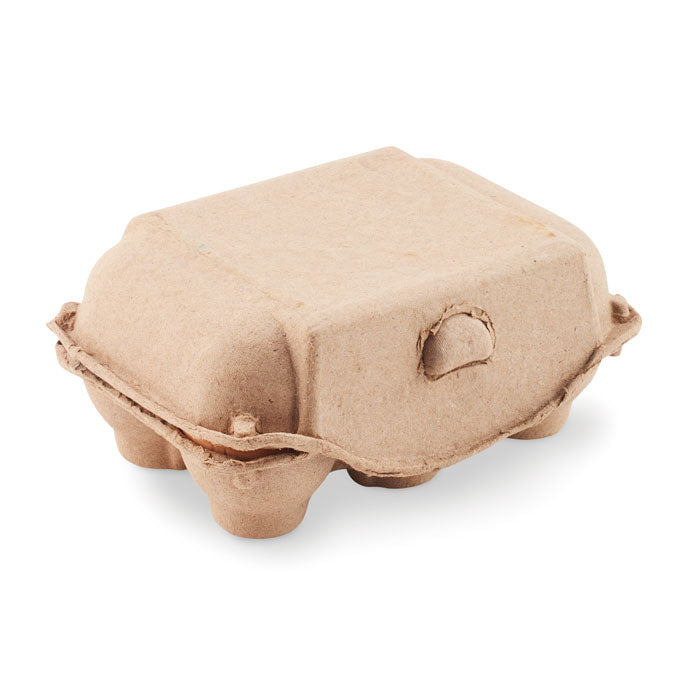 6 Chalk Eggs in Recycled Cardboard Box