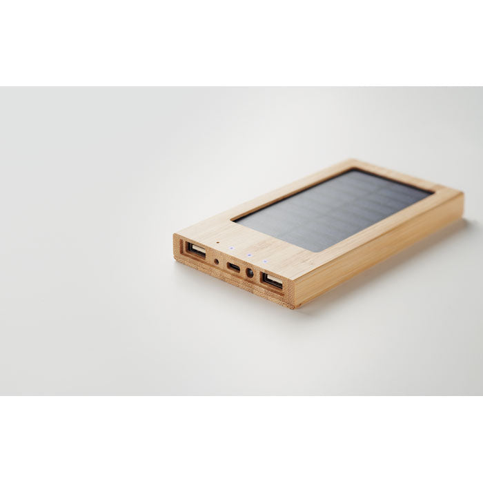 Solar Bamboo Powerbank