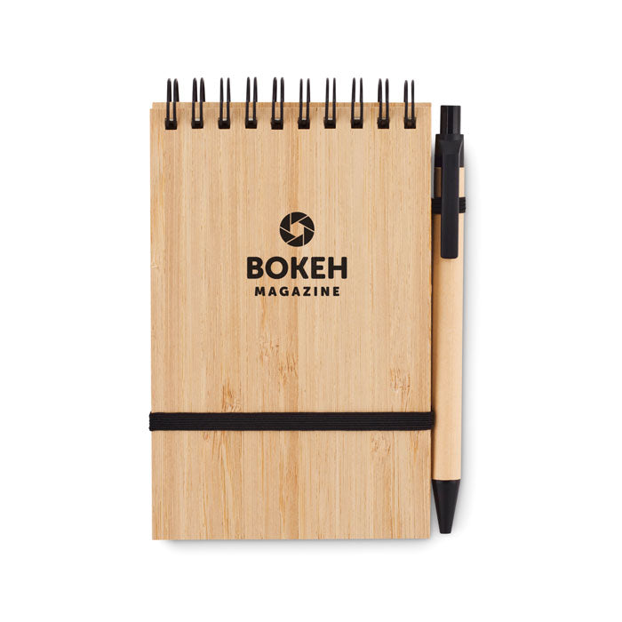 A6 Bamboo Notepad with Pen