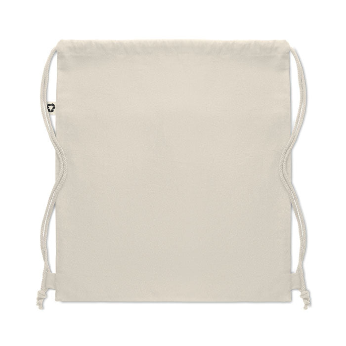Recycled Cotton Drawstring Bag with Natural Cord