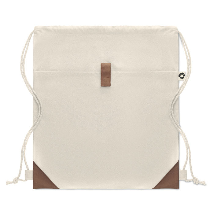 Recycled Cotton Drawstring Bag with Natural Cord