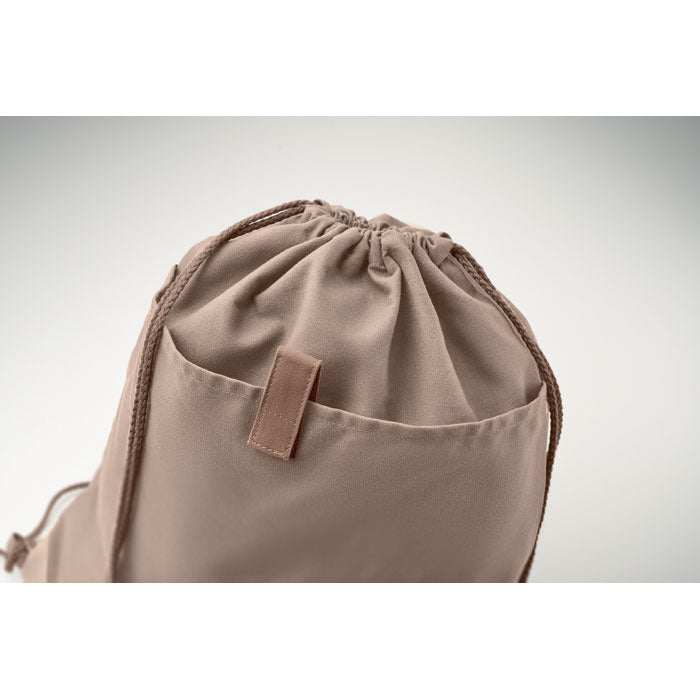 Recycled Cotton Drawstring Bag with Natural Cord