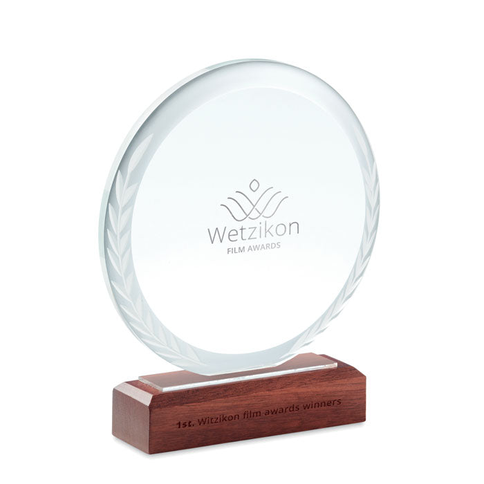 Round Crystal Award Plaque