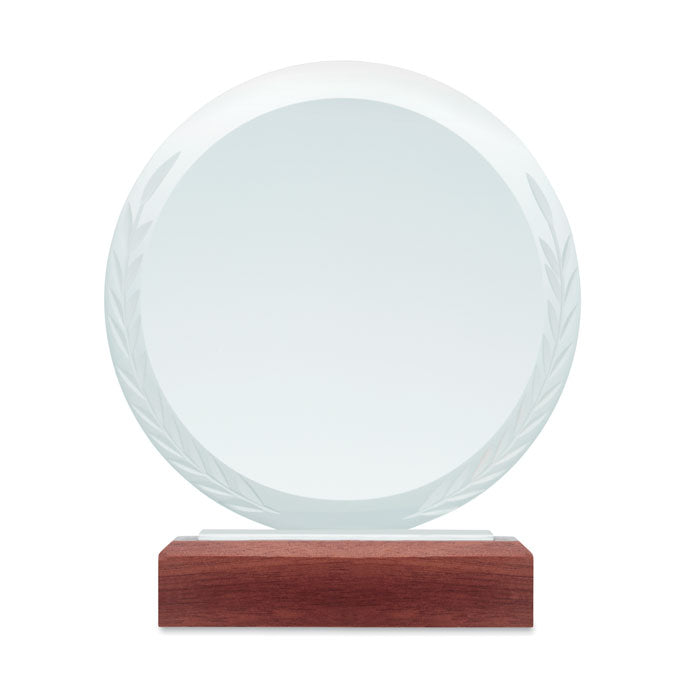 Round Crystal Award Plaque