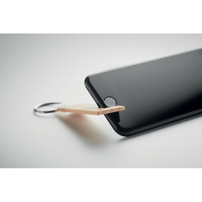 Bamboo Phone Stand Keyring