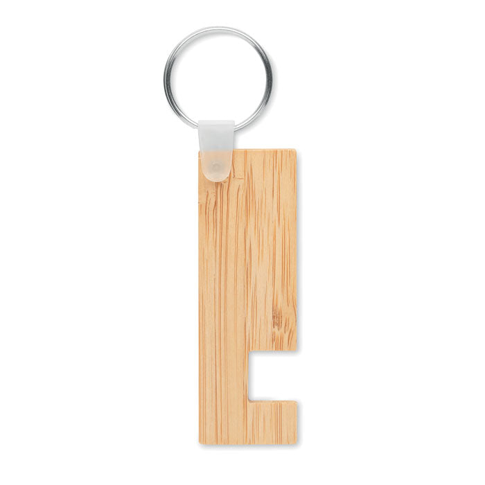 Bamboo Phone Stand Keyring