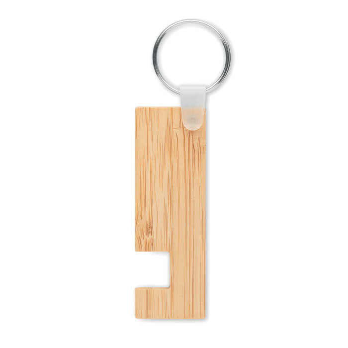 Bamboo Phone Stand Keyring