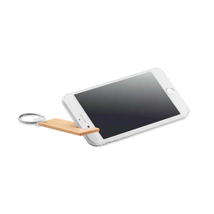 Bamboo Phone Stand Keyring