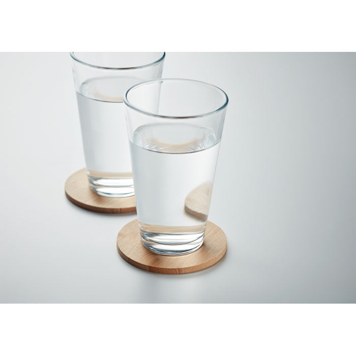 Set of 6 Round Bamboo Coasters