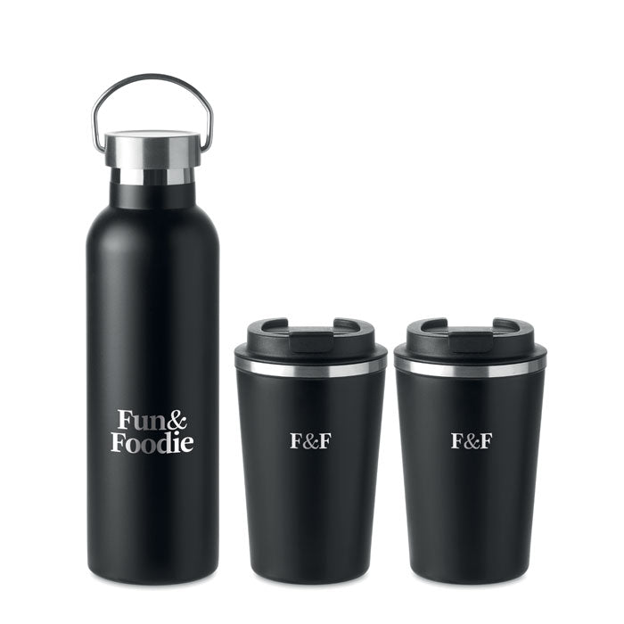 Stainless Steel Double Wall Bottle and Tumbler Set